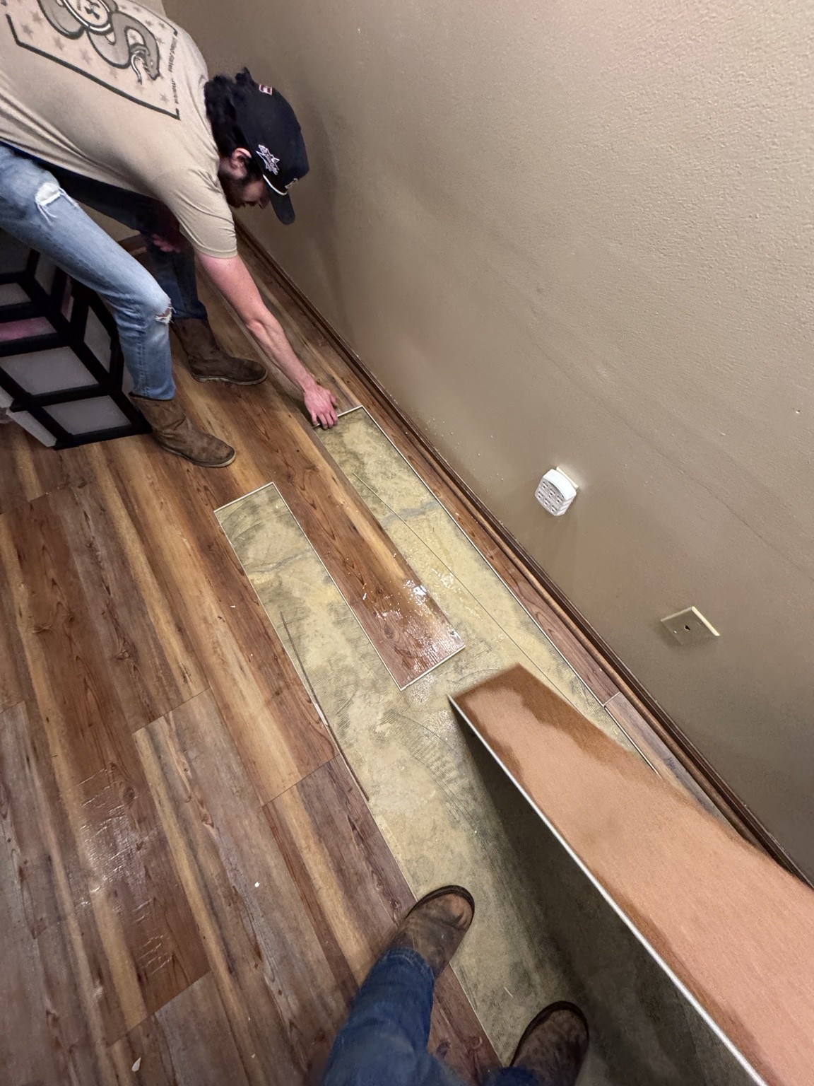 Removing water damaged flooring