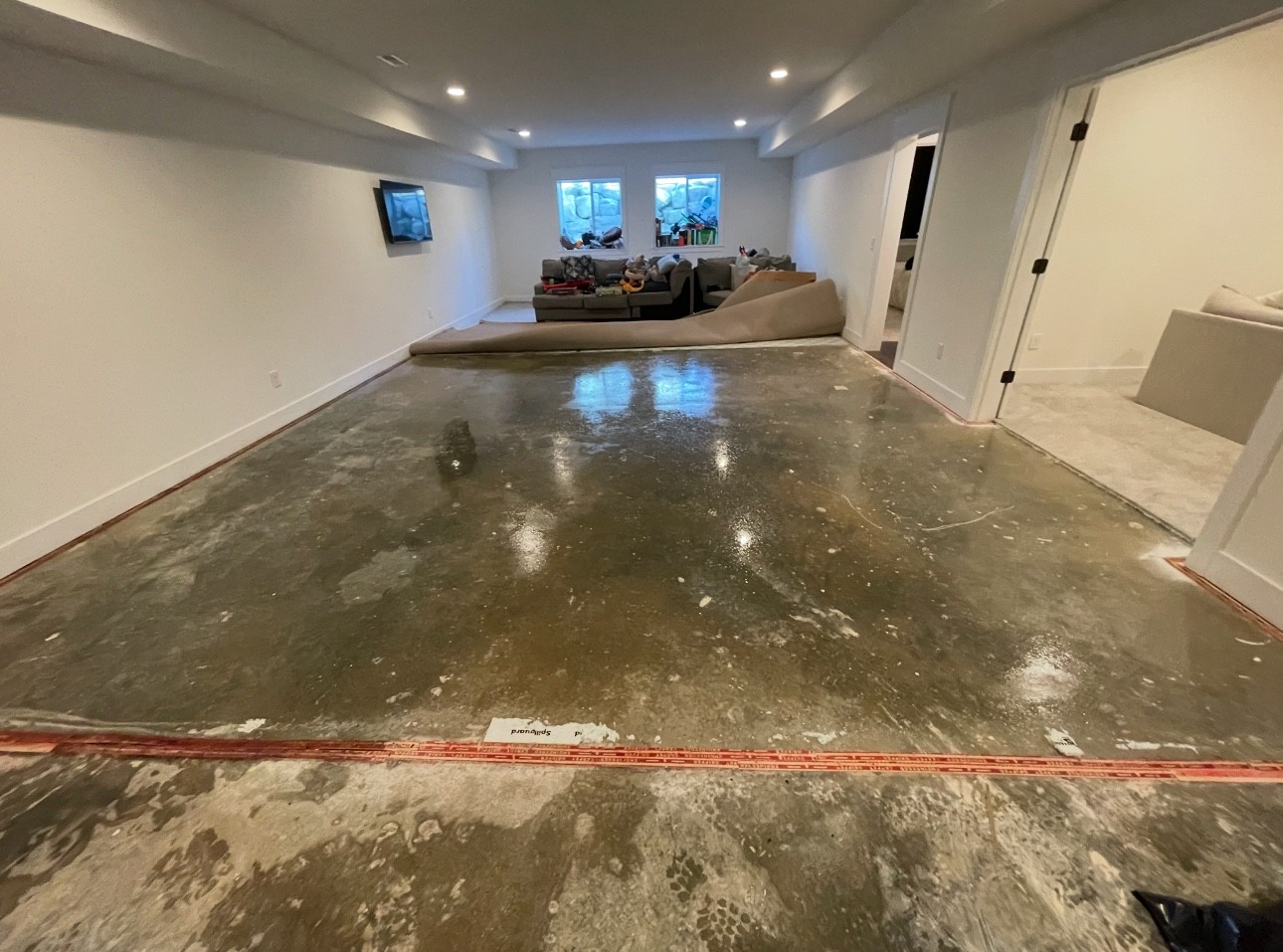 Basement after water extraction